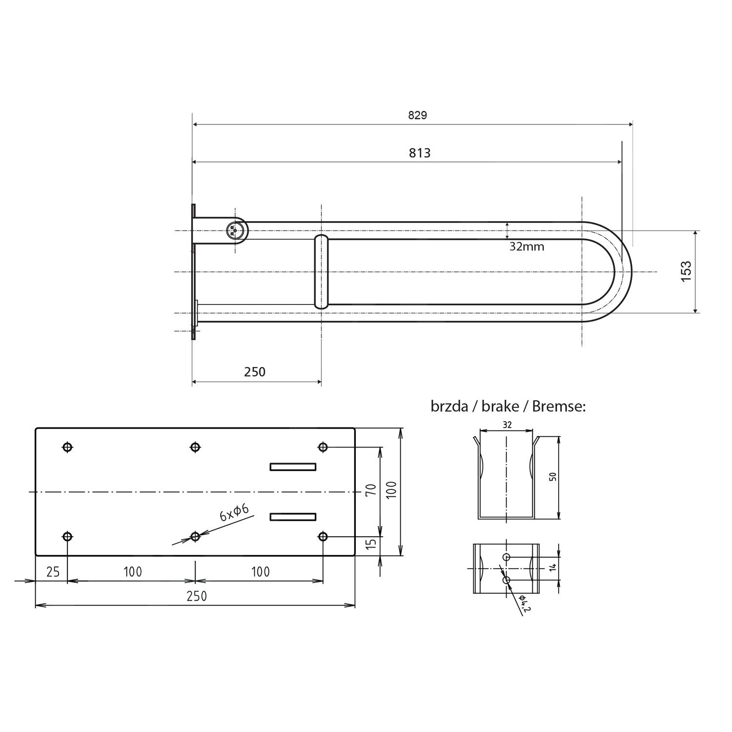 Sapho Badkamer Apparatuur - Handgreep Draaibaar, Lengte 813 Mm, Rvs XH518 4 Sapho Badkamer Apparatuur - Handgreep Draaibaar, Lengte 813 Mm, Rvs XH518 - Afbeelding 2