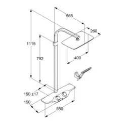 Kludi Cockpit - Doucheset Discovery Met Thermostaat, 400x260 Mm, Wit/chroom 8020091-00 -Badkamer Paradijs 85e75bfbf34cf8082f683962