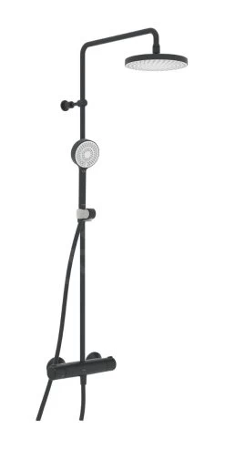 Hansa Micra - Doucheset 200 Met Thermostaat, Thermo Cool, Mat Zwart 4435013033