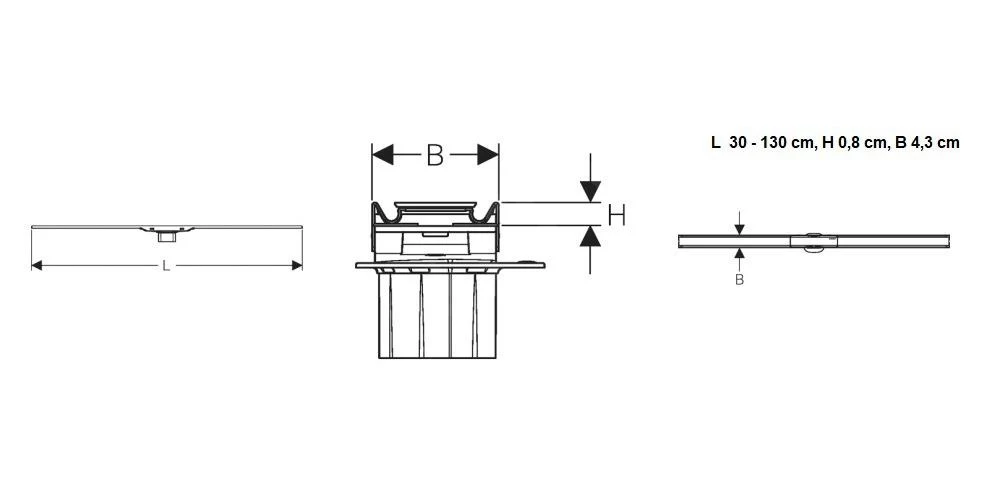 Geberit CleanLine - Rooster Voor Douchegoot, 300-1300 Mm, Donker Metaal 154.457.00.1 4 Geberit CleanLine - Rooster Voor Douchegoot, 300-1300 Mm, Donker Metaal 154.457.00.1 - Afbeelding 2