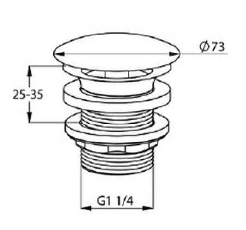 Kludi Toebehoren - Niet Afsluitbare Wastafel Afvoerplug, Chroom 1042805-00 4 Kludi Toebehoren - Niet Afsluitbare Wastafel Afvoerplug, Chroom 1042805-00 - Afbeelding 2