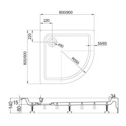 Mereo Douchebakken - Douchebak 900x900 Mm, Wit CV01H -Badkamer Paradijs 89a36f25a7d41eacfef37897