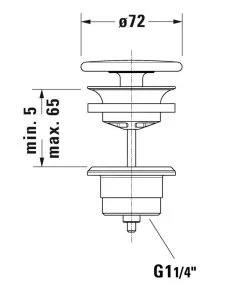 Duravit Toebehoren - Niet-afsluitbare Afvoerplug 1 1/4, Wit 0050750000 -Badkamer Paradijs 8b172ecad06056ee6100d615
