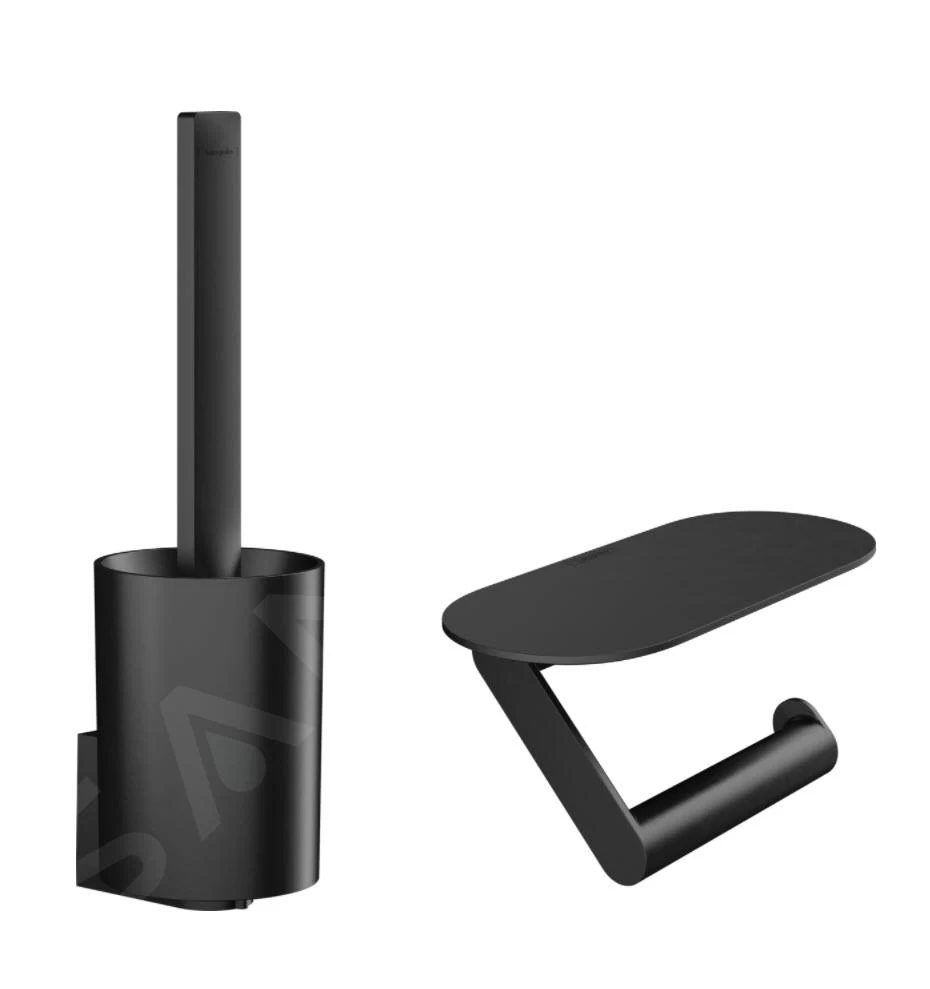 Hansgrohe WallStoris - Toilet Accessoireset, Mat Zwart 27969670 3 Hansgrohe WallStoris - Toilet Accessoireset, Mat Zwart 27969670