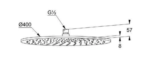 Kludi A-Qa - Hoofddouche 400, 1 Jet, Zwart Mat/chroom 6434087-00 4 Kludi A-Qa - Hoofddouche 400, 1 Jet, Zwart Mat/chroom 6434087-00 - Afbeelding 2