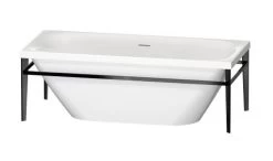Duravit Xviu - Vrijstaand Bad, 1600x800 Mm, Met Metalen Onderstel, Wit/mat Zwart 700444000B20000