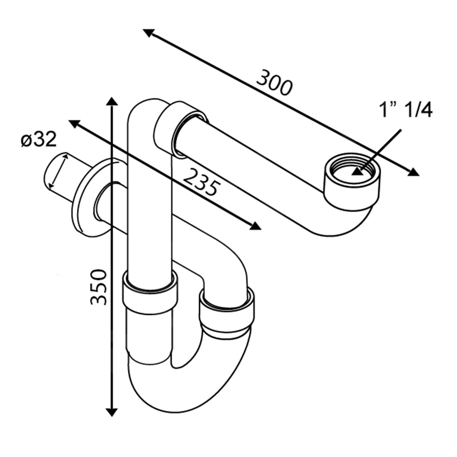 Sapho Omp Tea Sifons - Ruimtebesparend Wastafelsifon, Chroom 126.013.5H 4 Sapho Omp Tea Sifons - Ruimtebesparend Wastafelsifon, Chroom 126.013.5H - Afbeelding 2