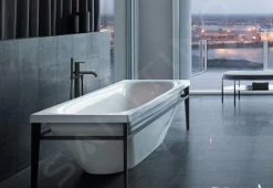 Duravit Xviu - Vrijstaand Bad, 1600x800 Mm, Met Metalen Onderstel, Wit/mat Zwart 700444000B20000 -Badkamer Paradijs 90aea03b5bd18c8c841c4999