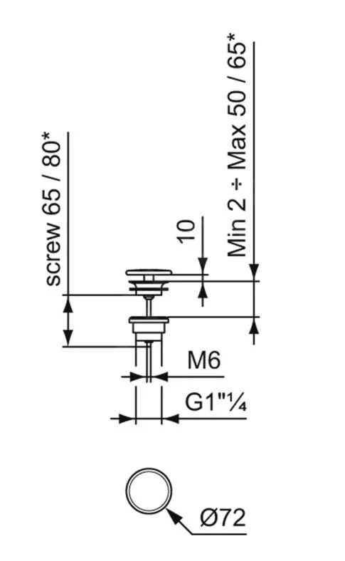 Ideal Standard Ipalyss - Niet-afsluitbare Afvoerplug, Mat Wit E2114V1 4 Ideal Standard Ipalyss - Niet-afsluitbare Afvoerplug, Mat Wit E2114V1 - Afbeelding 2