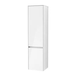 Villeroy & Boch Collaro - Hoge Badkamerkast, 404x1538x349 Mm, 2 Deuren, Scharnieren Links, Glossy White C03300DH