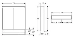 Geberit ONE - Spiegelkast Met LED-verlichting, 750x900x150 Mm, 2 Deuren, Met Nis, Inbouw, Wit 505.822.00.2 5 Geberit ONE - Spiegelkast Met LED-verlichting, 750x900x150 Mm, 2 Deuren, Met Nis, Inbouw, Wit 505.822.00.2 -Badkamer Paradijs 9bc82270ec2e473d5000d355
