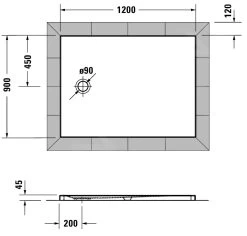 Duravit Tempano - Douchebak 1200x900 Mm, Wit 720198000000000 -Badkamer Paradijs 9df86ab163861ecaa048dc2d