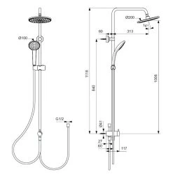 Ideal Standard Idealrain - Doucheset Met Omstelkraan, Zwart BC747XG 8 Ideal Standard Idealrain - Doucheset Met Omstelkraan, Zwart BC747XG -Badkamer Paradijs 9ee026e95ed98a86b7fdc949