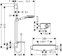 Hansgrohe Raindance Select E - 120 Doucheset Met Ecostat Select Thermostaat, 3jet, Chroom 27038000 11 Hansgrohe Raindance Select E - 120 Doucheset Met Ecostat Select Thermostaat, 3jet, Chroom 27038000 -Badkamer Paradijs 9fde9988a68ab0f4259ca8d9