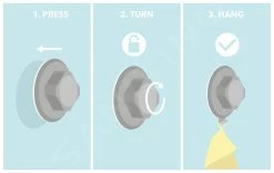 Compactor Bestlock - Handdoekring Met Zuignap, Chroom RAN4699 -Badkamer Paradijs PHOTO 573