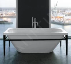 Duravit Xviu - Vrijstaand Bad, 1600x800 Mm, Met Metalen Onderstel, Wit/mat Zwart 700444000B20000 -Badkamer Paradijs a14f929761ba713c367505ae