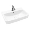 Villeroy & Boch O.novo - Wastafel 650x460 Mm, Met Overloop, Met Kraangat, AntiBac, CeramicPlus, Alpine Wit 4A4165T2