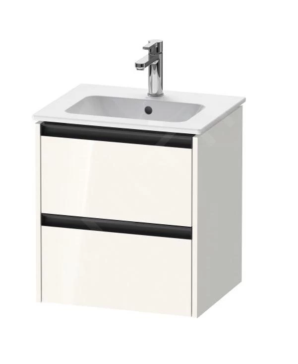 Duravit Ketho.2 - Wastafelkast 549x510x420 Mm, 2 Laden, Glanzend Wit K25261022220000 3 Duravit Ketho.2 - Wastafelkast 549x510x420 Mm, 2 Laden, Glanzend Wit K25261022220000