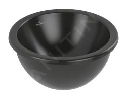 Villeroy & Boch Loop&Friends - Onderbouw Wastafel, Diameter 380 Mm, Zonder Overloop, CeramicPlus, Ebony 4A5201S5 -Badkamer Paradijs a72761d7f7a58a2e12c98e49