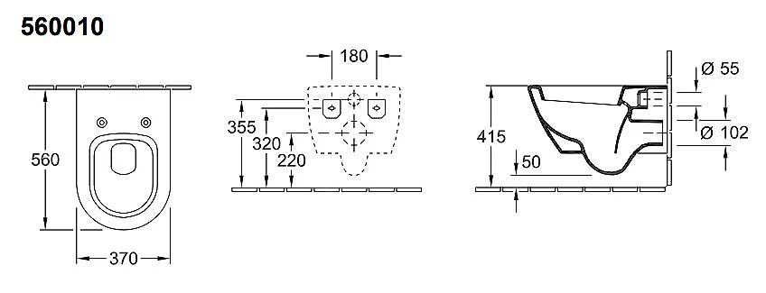 Villeroy & Boch Subway 2.0 - Wandcloset, Aquareduct, Alpine Wit 56001001 4 Villeroy & Boch Subway 2.0 - Wandcloset, Aquareduct, Alpine Wit 56001001 - Afbeelding 2
