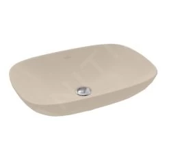 Villeroy & Boch Loop&Friends - Opzetwastafel, 620x420 Mm, Zonder Overloop, CeramicPlus, Almond 4A5001AM