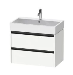 Duravit Ketho.2 - Wastafelkast 549x784x460 Mm, 2 Laden, Mat Wit K25277018180000