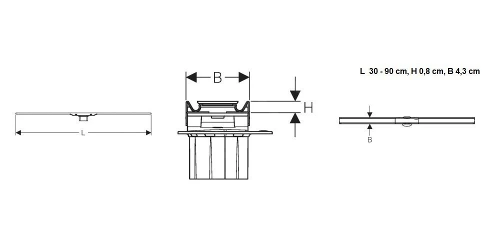 Geberit CleanLine - Rooster Voor Douchegoot, 300-900 Mm, Donker Metaal 154.456.00.1 4 Geberit CleanLine - Rooster Voor Douchegoot, 300-900 Mm, Donker Metaal 154.456.00.1 - Afbeelding 2