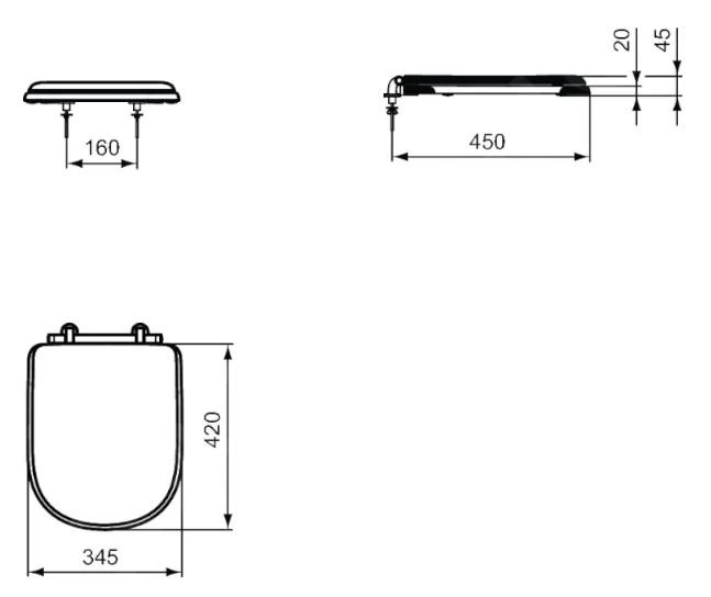 Ideal Standard Calla - Wc-bril, Wit T627801 4 Ideal Standard Calla - Wc-bril, Wit T627801 - Afbeelding 2