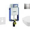 Geberit Kombifix - Inbouwreservoir Voor Hangend Toilet Met SIGMA30 Bedieningsknop, Glanzend Chroom/mat Chroom + Villeroy Boch - Hangend Toilet En Wc-bril, DirectFlush, SoftClose, CeramicPlus 110.302.00.5 NB6 -Badkamer Paradijs a922bdd58cfc2d9a3f8da08b