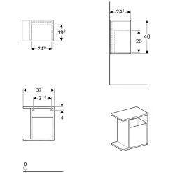 Geberit ICon - Fontein Onderbouw Zijkast 370x400x245 Mm, Mat Wit 841137000 -Badkamer Paradijs a97c6dfcb8c049d49be09e1d