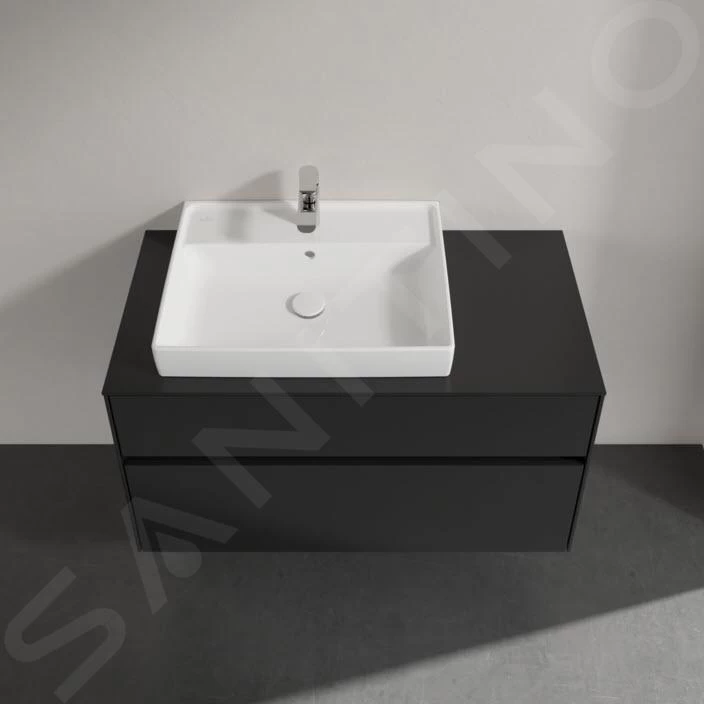 Villeroy & Boch Collaro - Wastafelkast, 1000x548x500 Mm, 2 Laden, Mat Zwart C01700PD 8 Villeroy & Boch Collaro - Wastafelkast, 1000x548x500 Mm, 2 Laden, Mat Zwart C01700PD - Afbeelding 6