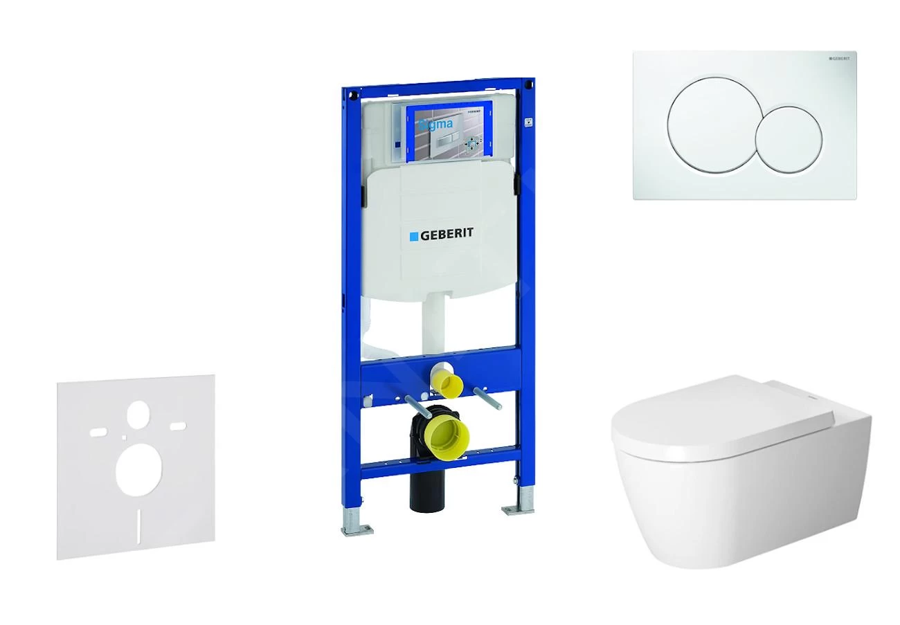Geberit Duofix - Toiletset Met Sigma01 Bedieningsplaat, Alpine Wit + Duravit ME By Starck Hangend Toilet En Wc Bril, Rimless, SoftClose 111.300.00.5 NM1 3 Geberit Duofix - Toiletset Met Sigma01 Bedieningsplaat, Alpine Wit + Duravit ME By Starck Hangend Toilet En Wc Bril, Rimless, SoftClose 111.300.00.5 NM1