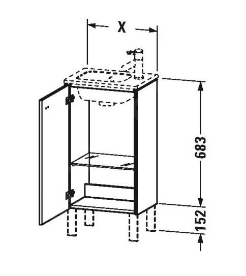 Duravit Brioso - Wastafelonderkast 835x420x289 Mm, Links, 1 Deur, Glans Wit BR4400L2222 4 Duravit Brioso - Wastafelonderkast 835x420x289 Mm, Links, 1 Deur, Glans Wit BR4400L2222 - Afbeelding 2