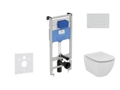 Ideal Standard ProSys - Toiletset- Inbouwreservoir, Closet, WC-zitting Tesi, Oleas M2 Bedieningsplaat, Rimless, SoftClose, Mat Chroom ProSys120M SP8