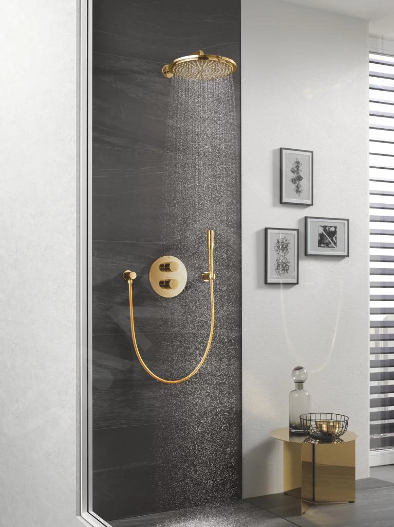 Grohe Rainshower Cosmopolitan - Hoofddouche Cosmopolitan 310 Met Douchearm, 1 Straalsoort, Cool Sunrise 26066GL0 5 Grohe Rainshower Cosmopolitan - Hoofddouche Cosmopolitan 310 Met Douchearm, 1 Straalsoort, Cool Sunrise 26066GL0 - Afbeelding 3