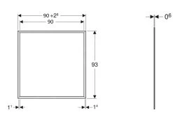 Geberit ONE - Afdekkader 900x930 Mm, Voor Geberit ONE Inbouw Spiegelkast, Wit 505.843.00.1 -Badkamer Paradijs b5084ad776ed71c1d4a7cd5f 1
