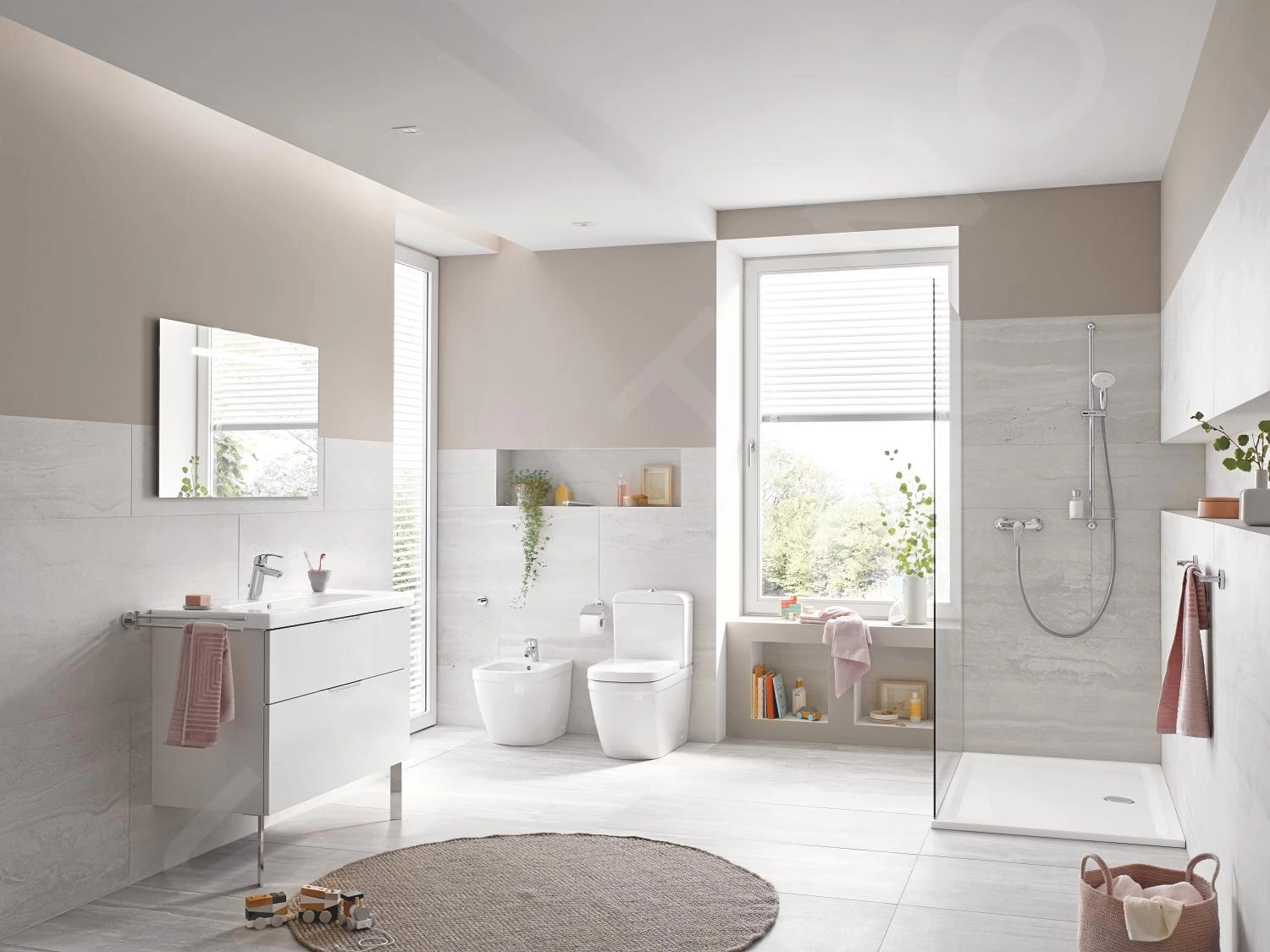 Grohe Euro Ceramic - Wastafel Met Overloop 1000x460 Mm, PureGuard, Alpine Wit 3958500H 5 Grohe Euro Ceramic - Wastafel Met Overloop 1000x460 Mm, PureGuard, Alpine Wit 3958500H - Afbeelding 3