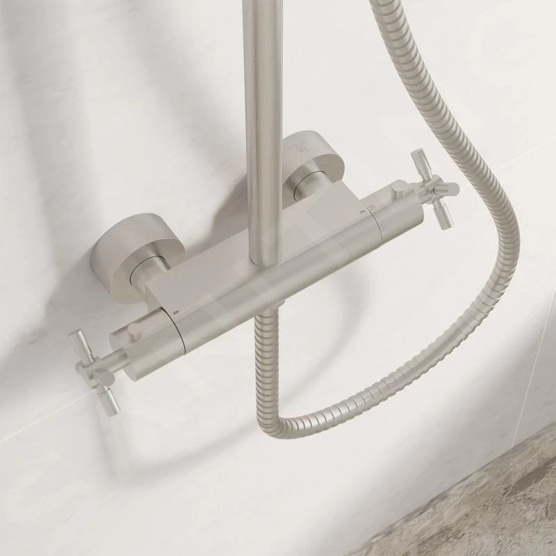 Steinberg 250 - Doucheset Met Thermostaat, Diameter 200 Mm, Geborsteld Nikkel 250 2721 BN 5 Steinberg 250 - Doucheset Met Thermostaat, Diameter 200 Mm, Geborsteld Nikkel 250 2721 BN - Afbeelding 3