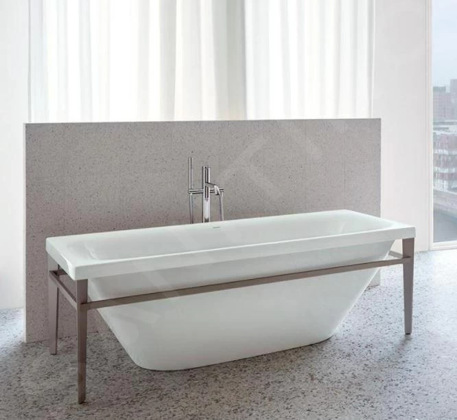 Duravit Xviu - Vrijstaand Bad, 1800x800 Mm, Met Metalen Onderstel, Wit/champagne 700443000B10000 6 Duravit Xviu - Vrijstaand Bad, 1800x800 Mm, Met Metalen Onderstel, Wit/champagne 700443000B10000 - Afbeelding 4