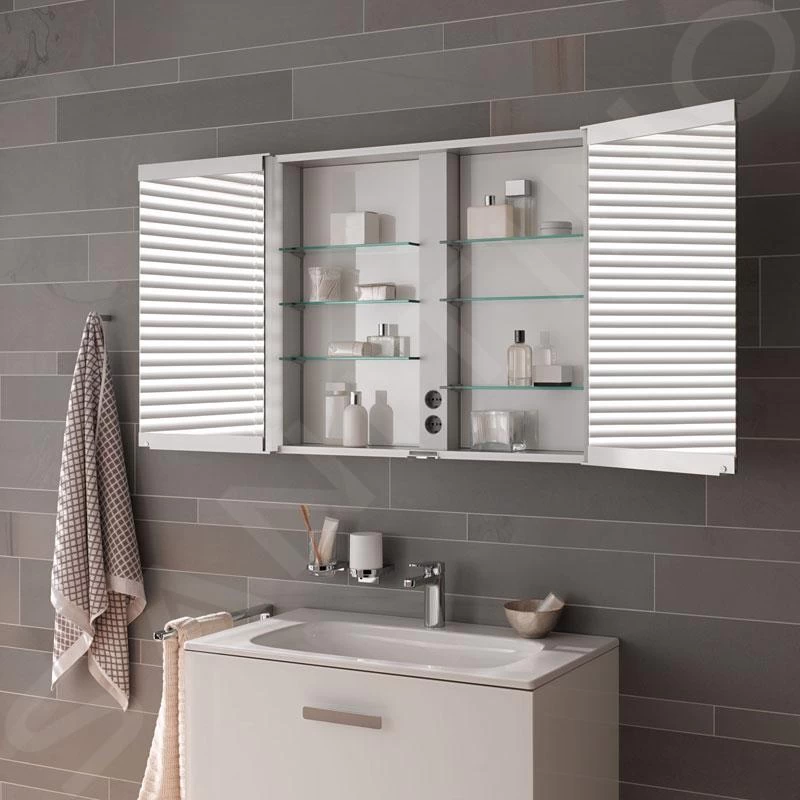 Keuco Royal Match - Spiegelkast Met LED-verlichting, Inbouw, 1000x700x149 Mm, Zilver Geanodiseerd 12813171311 8 Keuco Royal Match - Spiegelkast Met LED-verlichting, Inbouw, 1000x700x149 Mm, Zilver Geanodiseerd 12813171311 - Afbeelding 6