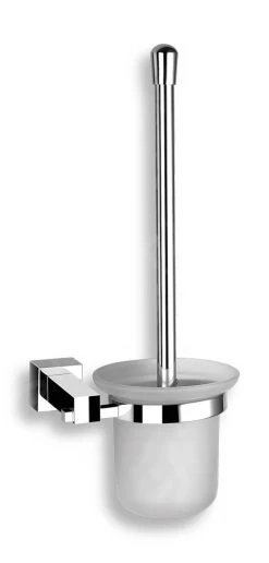 Novaservis Titania Anet - WC-borstel Wandmodel Met Houder, Melkglas/chroom 66333,0