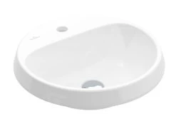 Villeroy & Boch Architectura - Inbouw Wastafel, 450x450 Mm, Zonder Overloop, Kraangat, CeramicPlus, Alpine Wit 5A6546R1