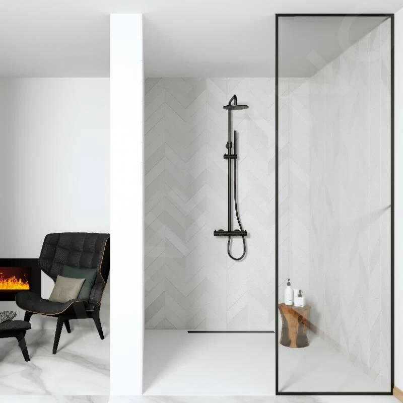 Steinberg 100 - Doucheset Met Thermostaat, Diameter 200 Mm, Mat Zwart 100 2721 S 8 Steinberg 100 - Doucheset Met Thermostaat, Diameter 200 Mm, Mat Zwart 100 2721 S - Afbeelding 6