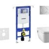 Geberit Duofix - Inbouwreservoir Voor Hangend Toilet Met SIGMA01 Bedieningsknop, Glanzend Chroom + Tece One - Hangend Douche-wc En Wc-bril, Rimless, SoftClose 111.355.00.5 NT2 -Badkamer Paradijs c53cde8063648d2c2bfcd991