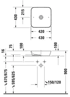 Duravit Cape Cod - Opzetwastafel 430x430 Mm, DuraCeram, Wit 2340430000 6 Duravit Cape Cod - Opzetwastafel 430x430 Mm, DuraCeram, Wit 2340430000 -Badkamer Paradijs c6969a28ad3f55d1a4d38314