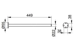 Keuco Plan - Handdoekhouder, Lengte 450 Mm, Chroom 14920010000 -Badkamer Paradijs c86bcd18870a7ced9a003783