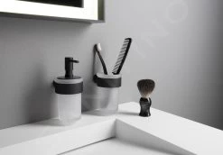 Sapho Gedy Pirenei - Tandenborstelhouder Met Houder, Satijn Glas/mat Zwart PI1014 -Badkamer Paradijs ca59f435b237fd9553454dce