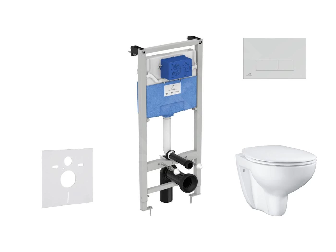 Ideal Standard ProSys - Toiletset- Inbouwreservoir, Douche-WC, WC-zitting Bau Ceramic, Oleas M2 Bedieningsplaat, Rimless, SoftClose, Wit ProSys120M SP61 3 Ideal Standard ProSys - Toiletset- Inbouwreservoir, Douche-WC, WC-zitting Bau Ceramic, Oleas M2 Bedieningsplaat, Rimless, SoftClose, Wit ProSys120M SP61