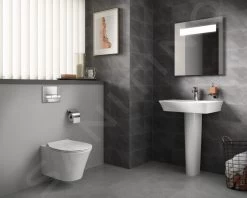 Ideal Standard ProSys - Toiletset- Inbouwreservoir, Closet, WC-zitting Connect Air, Oleas M2 Bedieningsplaat, Aquablade, SoftClose, Mat Chroom ProSys80M SP92 -Badkamer Paradijs cd4e24485148f35375196190