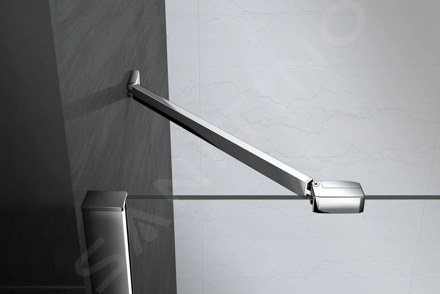 Lansanit LitLUX Brix - Vaste Douchewand 800 Mm, Glanzend Aluminium/helder Glas SPHY80 7 Lansanit LitLUX Brix - Vaste Douchewand 800 Mm, Glanzend Aluminium/helder Glas SPHY80 - Afbeelding 5